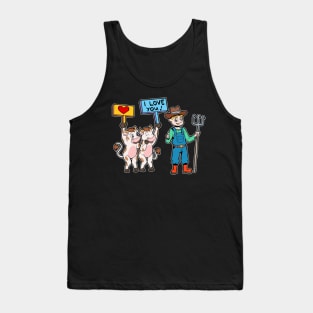 Cows love the farmer - cow farmer Tank Top